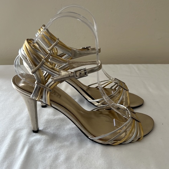 Lauren Ralph Lauren Shoes | Ralph Lauren Metallic Gold Silver Strappy Sandals | Color: Gold/Silver | Size: 9 | Yakiwe2013's Closet